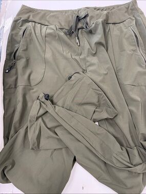 Men's Olive Green Drawstring Utility Pants